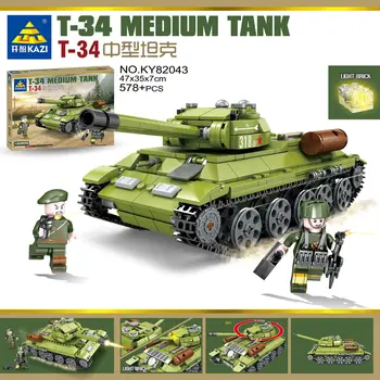Originalus KAZI M4 vidutinį tanką karinės serija vaikų surinkti kūrimo bloką, žaislai, gimtadienio dovana