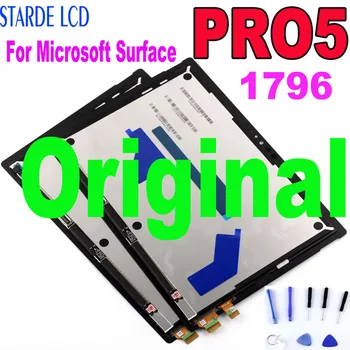 Originalus Lcd Microsoft Surface Pro 5 1796 LCD Ekranas Jutiklinis Ekranas skaitmeninis keitiklis Asamblėjos LP123WQ1 
