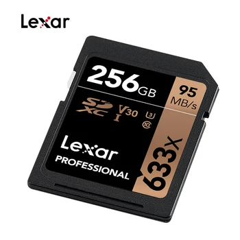 Originalus Lexar 633x SD Card SDHC/SDXC UHS-I 95MB 16GB 32GB 64GB 128GB 256 GB 512 GB Class 10 Atminties Korteles Canon Nikon fotoaparatas