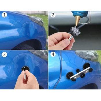 Paintless dent repair tools Dent Repair Kit Car Dent Kamščiatraukis su Klijais Kamščiatraukis Skirtukai Šalinimo priemonių Rinkiniai, skirti Transporto priemonės, Automobilių Auto