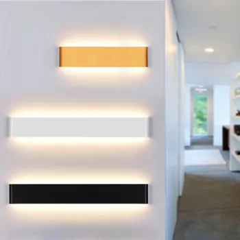 Paprasta kambarį fono sienos lempos Modernus minimalistinis LED aliuminio sienos lempos laiptų kupė lempos, miegamojo, naktiniai staleliai, lempa