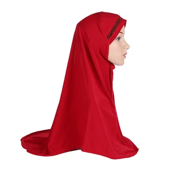 Paprastas Šalikas Moterims Musulmonų Vienas Gabalas Amira Hijab Islamo Hijabs Galvos Apdangalą Wrap Skara Turbaną Niqab Minkštas Skarelė Arabų Khimar Naujas