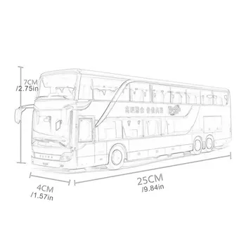 Pardavimas Aukštos kokybės 1:32 lydinio traukti atgal autobusu modelis,aukštos imitacija, du kartus ekskursijos autobusais, 