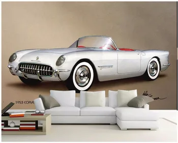 Pasirinktinius nuotraukų 3d sienos popieriaus kambarį Amerikos klasikinių automobilių, Namų apdailos 3d sienų freskomis tapetai, sienų ir 3 d