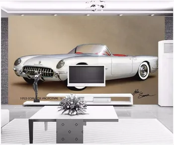 Pasirinktinius nuotraukų 3d sienos popieriaus kambarį Amerikos klasikinių automobilių, Namų apdailos 3d sienų freskomis tapetai, sienų ir 3 d