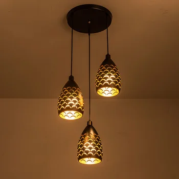 Patalpų Šiuolaikinės LED Lubų Šviesos Paprasta restoranas kambarį miegamojo Apšvietimo šviestuvas aksesuaras Žvynuotas tuščiaviduriai geležies lubų lempa