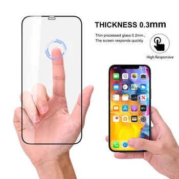 Pilnas draudimas Apsauginis Stiklas iPhone 12 Mini/Pro/Pro Max Grūdintas Screen Protector, iPhone 12 Pro Max 6.7'2020 Lenktas Stiklas