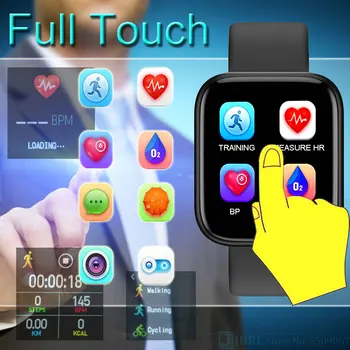 Pilnas Touch Smart Watch Moterys Vyrai Smartwatch 