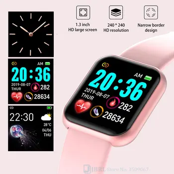 Pilnas Touch Smart Watch Moterys Vyrai Smartwatch 
