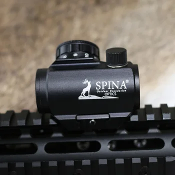 PINA OPTIKA Medžioklės taikymo Sritis 1X25 Red Dot Akyse Airsoft Riflescope Optinį Taikiklį Weaver Picatinny Rail Stovai