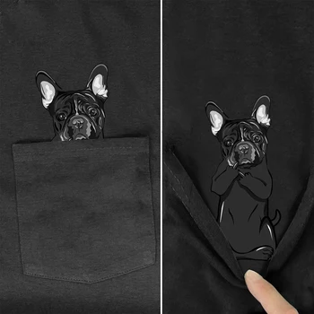PLstar Kosmosas Marškinėliai Mados vasaros kišenėje Pug atspausdintas t-shirt vyrams, moterims marškinėliai topai juokinga medvilnės juoda trišakiai plius dydis
