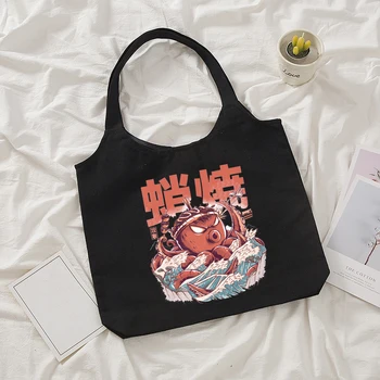 Ponios Drobės Rankinės Tote Krepšys Didelis Peties Shopper Bags Moterų Japonų Stiliaus Ekologinio Sulankstomas Daugkartinio naudojimo Pirkinių Maišelius Bakalėjos