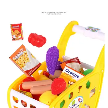 Prekybos Centrų Pirkinių Krepšelį Žaislas Vaikams Žaisti Šeimos Berniukas Pirkinių Krepšelį Kūdikiui Daržovių Prekybos Centrų Mergina Vaisių Chessler Žaislas
