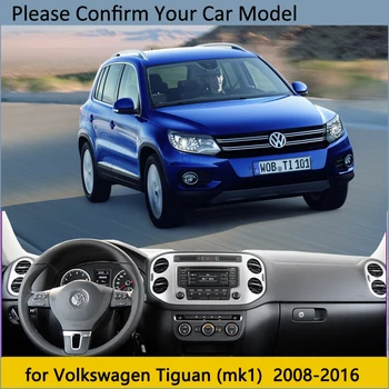 Prietaisų skydelio Dangtelis Apsauginis Padas Volkswagen VW Tiguan 2008~2016 MK1 Automobilių Reikmenys galiniu langu skėtį nuo saulės Kilimą, Anti-UV Dashmat
