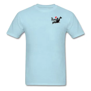 Pritaikyti Suaugusiųjų T Marškinėliai Japonijos Kioto Abstrakčiai Rašalo Ir Plauti Tapybos Vyrų Tshirts Grynos Medvilnės O Kaklo Viršūnes T-Shirt Aukštos Kokybės