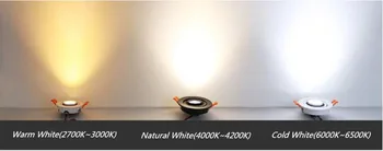 Pritemdomi įleidžiamas LED Šviestuvai 360 laipsnių sukimosi reguliuojamas 9W 7W 12W 15W 18W Lubų lempa Vietoje šviesos Namų Apšvietimas