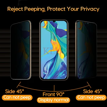 Privatumo Apsaugos Grūdintas Stiklas Huawei P40 30 Lite Y9a P protingas Šnipas Screen Protector už Garbę 8a 8x 8s 9x 30s 30i 20 pro