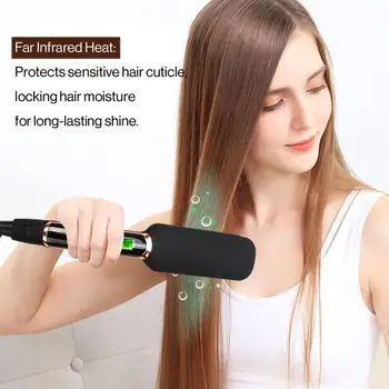 Profesionali Plaukų ištiesinimo priemonės Curler Plaukų Butas Geležies Infraraudonųjų spindulių Plaukų Straighting Garbanoti Geležies Nelygumai, LED Ekranas