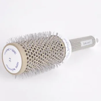 Profesionali Plaukų Padažu Šepečiai Aukštai Temperatūrai Atsparios Keramikos, Geležies Turas Šukos (65mm) 6 dydis Plaukų Formavimo Įrankis, Hairbrush