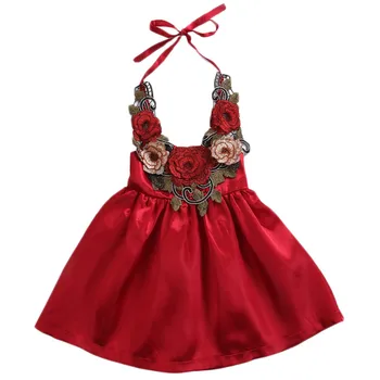 Pudcoco prekės Vaikams, Vaikiška Kūdikių Mergaitės mergaičių siuvinėjimo Gėlių suknelė Šalis Sundress Suknelės, Drabužių 0-5T mergaitėms
