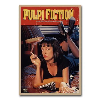 Pulp Fiction Klasikinio Filmo Plakatas Retro Art Print Drobės Tapybos 20x30 60x90cm Vintage Nuotraukos Kambarį Dekoro