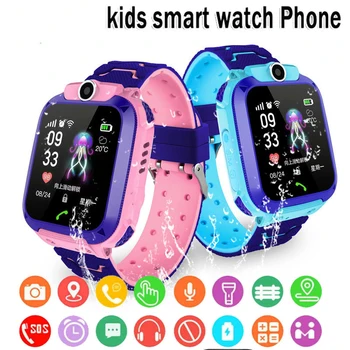 Q12B Vaikų Smart Watch Telefonas atsparus Vandeniui LBS Smartwatch Vaikai Padėties nustatymo Skambinkite 2G SIM Kortelės, Nuotolinio Aptikimo Žiūrėti Berniukų, Mergaičių