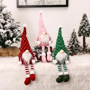 Rankų darbo Kalėdų Gnome Apdailos švedijos Figūrėlės Sėdi Ilgas Atkarpas, Elf 11UA