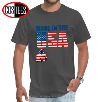 Retro Balboa vasaros Pagaminti JAV marškinėliai Uolų Amerikos Vėliavos Dizainas su Bokso Pirštines, marškinėlius, Kad Amerikoje Didžiosios Vėl marškinėliai