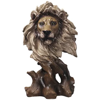 Retro Kūrybos Medžio Imitacija Šaknis Modeliavimas Gyvūnų Galvos Erelis Ir Tigras Ornamentu Figūrėlės Office Home Papuošalų, Dovanų Idėjos