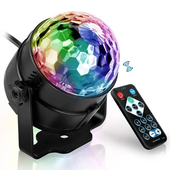 RGB LED Šalis Poveikis Diskoteka Kamuolys Šviesos Scenos Šviesos lazerio lempa USB Mini Diskoteka Žiburiai RGB Etape lempos Muzikos Šalis LED lempa dj šviesos