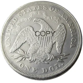 Rinkinys(1870-1873)-cc 4pcs Sėdi Laisvės Sidabro Padengtą Dolerių Vieno Dolerio Monetas, Mažmeninės prekybos