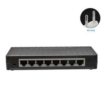 RJ45 Hub 1000 Mbps Savaime Prisitaikanti Ethernet Desktop Switch 8 Port Gigabit Tvirtas LAN Namų Splitter Nevaldomas Tinklo Dvipusis