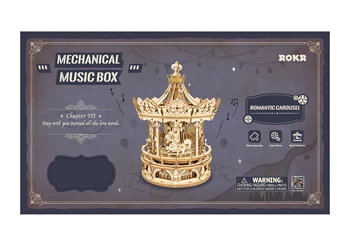 Robotime 3D Medinė Dėlionė Mechaninė Music Box 