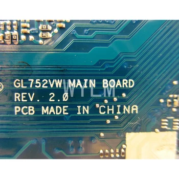 ROG GL752VW MB._0M/I7-6700HQ/KAIP GTX960M 2GB Dėl Asus GL752V GL752 GL752VW Nešiojamas Plokštė REV2.0 90NB0A40-R00010 Testas