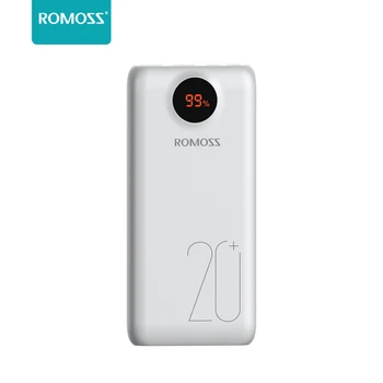 ROMOSS SW20PS+ Maitinimo Banko 20000mAh USB C Greitai 20000 mAh Powerbank Nešiojamų Išorės Baterijos Įkroviklio Xiaomi Mi 