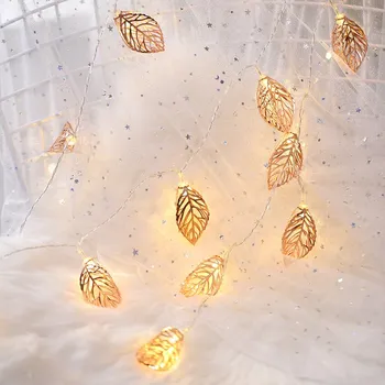 Rose Aukso Metalo LED Lempos String Žibintai Kambarį Apdaila Kalėdų Lauko Apšvietimas Vestuvių Namų Baterija Gimtadienis