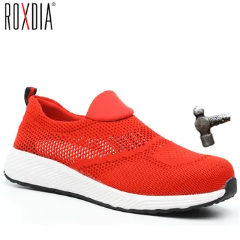 ROXDIA prekės vasaros lengvas plieno toecap vyrai, moterys, darbo ir saugos batai kvėpuojantis vyrų, moterų batai plius dydis 36-46 RXM120