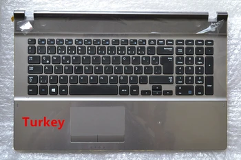 RU/Turkija/korėjiečių/Germeny/UK/JAV Naujų nešiojamojo kompiuterio klaviatūra su touchpad palmrest Samsung 550P7C-S02 NP550P7C 550P7C-S03