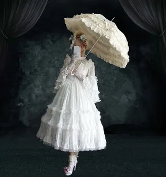 Rūmuose princesė saldus lolita suknelė retro pasakų elegantiškas falbala aukšto juosmens viktorijos suknelė kawaii girl gothic lolita op loli cos