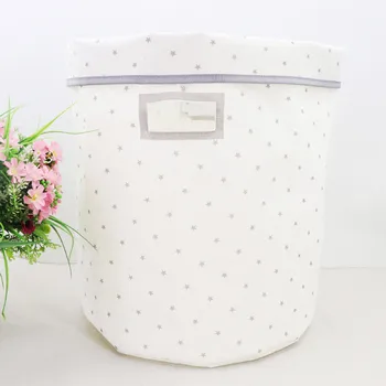 Sandėliavimo kibirą lankstymo skalbinių krepšį, medvilnės, lino vandeniui baltos žvaigždės lakštai nešvariais drabužiais talpinimo L0508