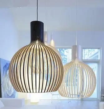 Sferiniai liustra kūrybinė asmenybė medienos meno lempa paprasta kambarį tyrimas lempos