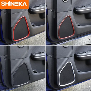 SHINEK Automobilio Duris Stereo Garsiakalbis Audio Garso Apdailos Žiedas Dangtelis Lipdukai ABS Interjero Aksesuarų Dodge Įkroviklis-2020 m.