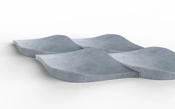 Silikono formos cemento sienos plytų Vandens lašas banguotas dizainas, sienų apdailos plytų fone gipso mechanizmas silikono formos