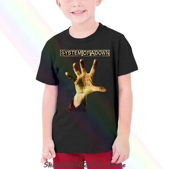 Sistema Žemyn Ranka Heavy Metal Rock Licenciją Prakaito Vaikų T-shirt s