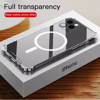 Skaidraus Mobiliojo Telefono dėklas Skirtas IPhone 12 Pro Max MagSafing Atveju, atsparus smūgiams Apsauginis gaubtas, Shell iPhone12 Mini 11 XS