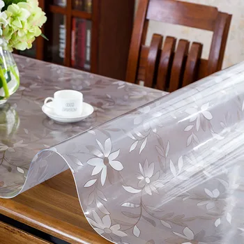 Skaidrus matinis pvc minkštas stiklo staltiesė atspari vandeniui ir naftos-įrodymas, arbatos stalo kilimėlis crystal minkštas valdyba