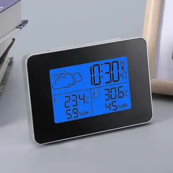 Skaitmeniniai Belaidžiai LCD Orų Prognozė Stotis Skaitmeninis Laikrodis-Žadintuvas Patalpų, Lauko Jutiklis, radijo žadintuvas