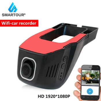 Smartour WiFi, Automobilių DVR 1080P HD Naktį Versija, Automobilio Kamera Plataus Kampo Automobilių Brūkšnys Cam Vairavimo Diktofonas, Vaizdo