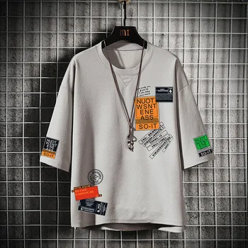 Spausdinti trumpomis Rankovėmis vyriški T-Shirt Mados Streetwear Drabužiai, vyriški Drabužiai 2021 Hip-Hop Japonų Drabužių Vyras, M-4XL