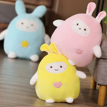 Squishmallow Cute Bunny Pliušiniai Žaislai Kawaii Anime Iškamša Pagalvė Minkšta Miega Lėlės Pagalvėlė Valentino Dovanas Vaikams Mergaitėms